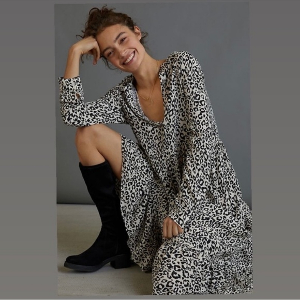AnthropologieX Mare Mare Lynda Leopard Maxi Dress